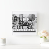 ボディビルやる気を起こさせるジム スクエア壁時計 (ホーム)