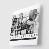 ボディビルやる気を起こさせるジム スクエア壁時計 (傾斜)