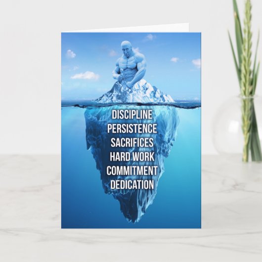 ボディビルアイスバーグやる気を起こさせる彫刻 カード (正面)