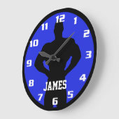 ボディビルクールダーモクラシックノグラムジムフィットネス ラージ壁時計 (傾斜)