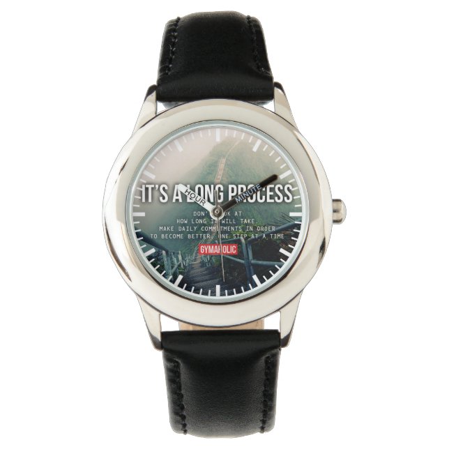 ボディビルジムのモチベーション 腕時計 (正面)