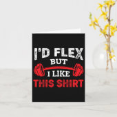 ボディビルジムトレーニングフレックスが好き カード (黄色い花)