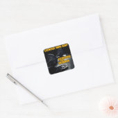 ボディビルジムトレーニング やる気を起こさせる スクエアシール (封筒)