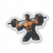 ボディビルジム愛好家のためのシール シール (正面)