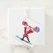 ボディビルダーおもしろいサンタクリスマスギフトタグ フェイバータグ (インサイチュ)