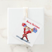 ボディビルダーおもしろいサンタクリスマスギフトタグ フェイバータグ (インサイチュ)