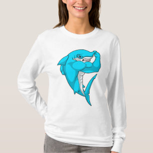 ボディビルダーとしてのハンマーヘッド・シャークボディビル Tシャツ