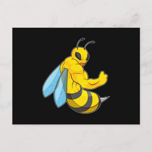 ボディビルダーとしての蜂 ポストカード (正面)