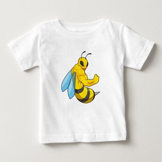 ボディビルダーとしてBee ベビーTシャツ (正面)