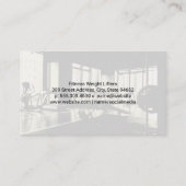 ボディビルダーのポーズの曲げ | ジム 名刺 (裏面)