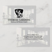 ボディビルダーのポーズの曲げ | ジム 名刺 (正面/裏面)