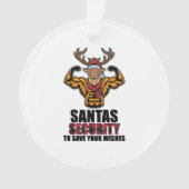 ボディビルダーウェギリフタージムマッスルサンタセキュリティ オーナメント (正面)