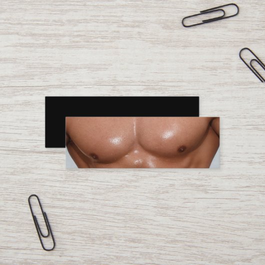 ボディビルダーパーソナルトレーナー物理フィットネスオス スキニー名刺 (正面/裏面インサイチュ)