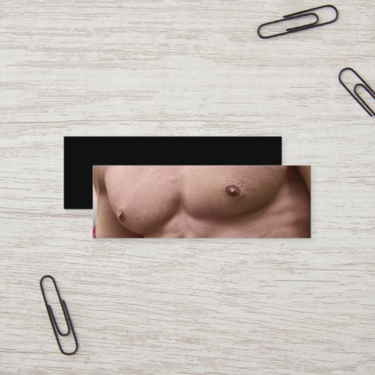 ボディビルダーパーソナルトレーナー物理フィットネス スキニー名刺 (正面/裏面インサイチュ)