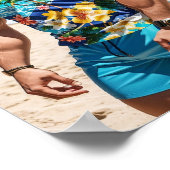 ボディビルダーモデルアットハワイビーチ ポスター (角)