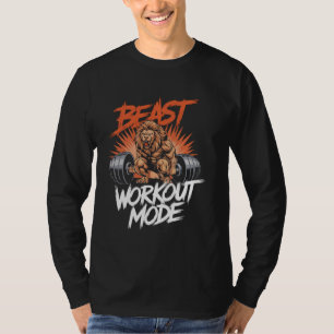 ボディビルダーライオンラバージム衣服フィットネストレーニングボー Tシャツ