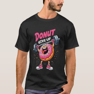 ボディビルダー与えドナットアップユーモア体育トレーニングジョークM Tシャツ