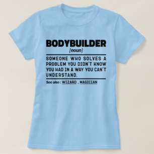 ボディビルダー名詞定義フィットネス恋人トレーニング Tシャツ