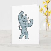 ボディビルダー極 - サイ カード (黄色い花)