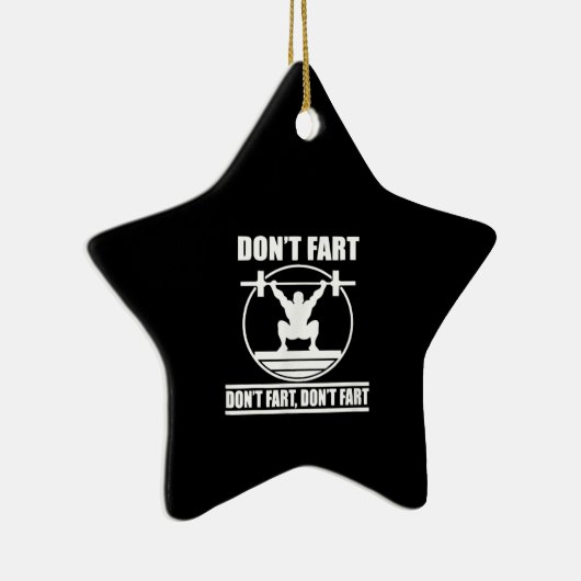 ボディビルダー用おもしろいのスポーツジムトレーニングスクアット セラミックオーナメント (右)