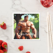 ボディビルダー誕生日 スタンダードカクテルナプキン (インサイチュ)