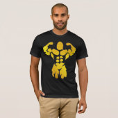 ボディビルダー ゴールデン フォイル Tシャツ (正面フル)
