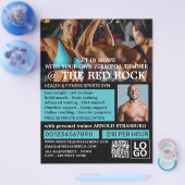 ボディビルダー、パーソナルトレーナー、ジム広告ズ チラシ (シングル)