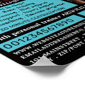 ボディビルダー、パーソナルトレーナー、ジム広告ズ ポスター (角)