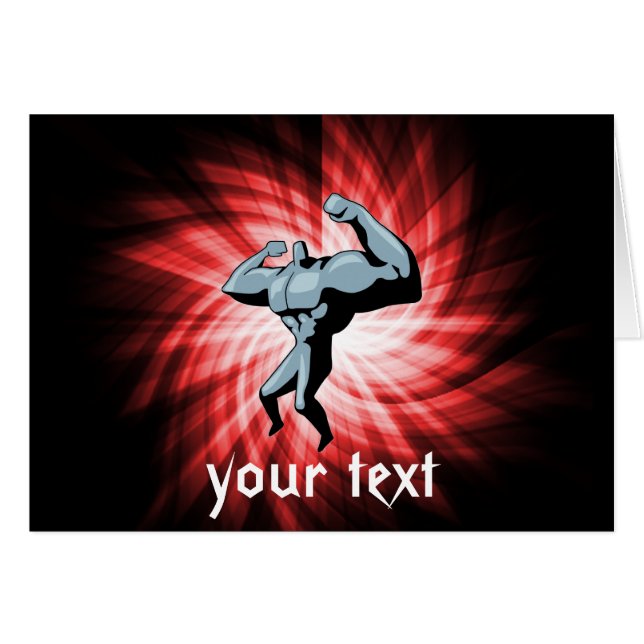 ボディビルダー；赤 (正面横)