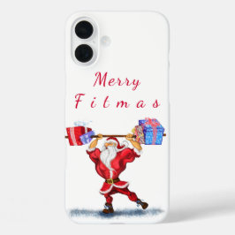 ボディビルダーSanta Christmas iPhoneケース iPhone 16 Plusケース