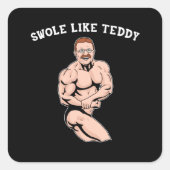 ボディビルテディジムギフトセオドアルーズベルト スクエアシール (正面)