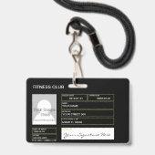 ボディビルディング バッジ (裏面（ネックストラップ付）)