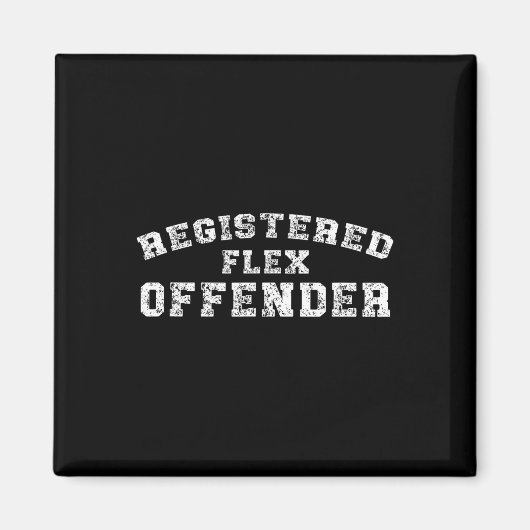 ボディビルディング 登録フレックス犯罪者トレーニング マグネット (正面)