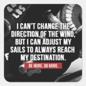 ボディビルトレーニングやる気を起こさせる語 スクエアシール (正面)