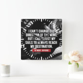 ボディビルトレーニングやる気を起こさせる語 スクエア壁時計 (ホーム)