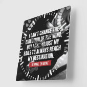 ボディビルトレーニングやる気を起こさせる語 スクエア壁時計 (傾斜)