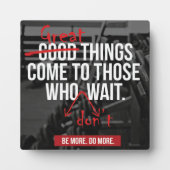 ボディビルトレーニングやる気を起こさせる語 フォトプラーク (正面)