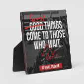 ボディビルトレーニングやる気を起こさせる語 フォトプラーク (正面)