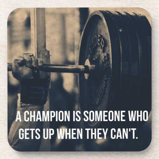 ボディビルフィットネスジムトレーニングモチベーション コースター (正面)