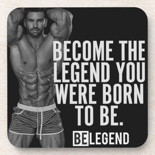 ボディビルフィットネスジムトレーニングモチベーション コースター (正面)