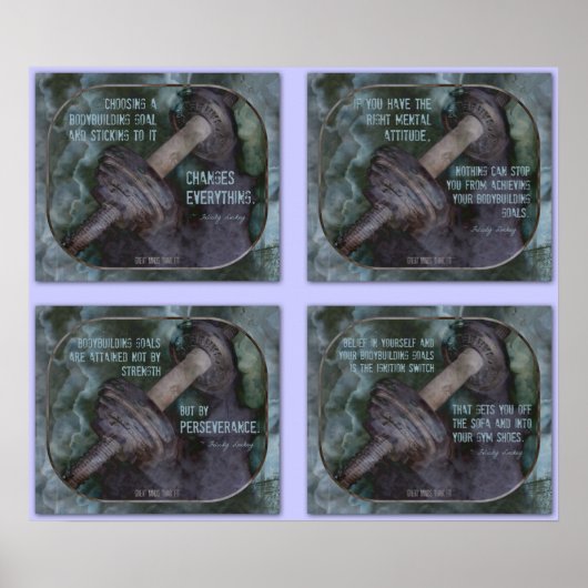 ボディビルポスターコラージュ2 ポスター (正面)