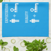 ボディビルユーモア – 期待と現実 キッチンタオル (折り畳み)