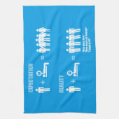 ボディビルユーモア – 期待と現実 キッチンタオル (縦)