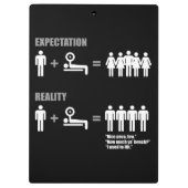 ボディビルユーモア – 期待と現実 クリップボード (裏面)