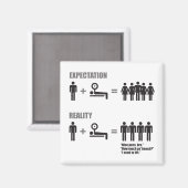 ボディビルユーモア – 期待と現実 マグネット (正面/裏面)