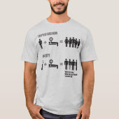 ボディビルユーモア – 期待と現実 Tシャツ (正面)