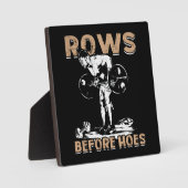 ボディビルユーモア – Rows Before Hoes -ノベルティ フォトプラーク (正面)