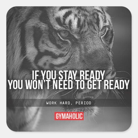 ボディビル動機 スクエアシール (正面)