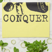 ボディビル動機 – 征服 キッチンタオル (折り畳み)