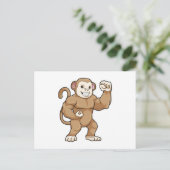 ボディビル大会でのマッスルモンキー ポストカード (スタンド正面)